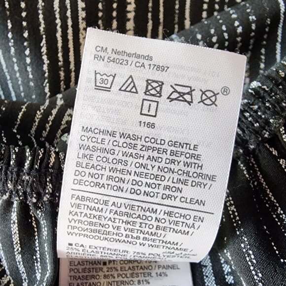 Athleta Womens S/T Tall Dress Arrival Amara Stripe Black Maxi Boho Sleeveless - Picture 9 of 10